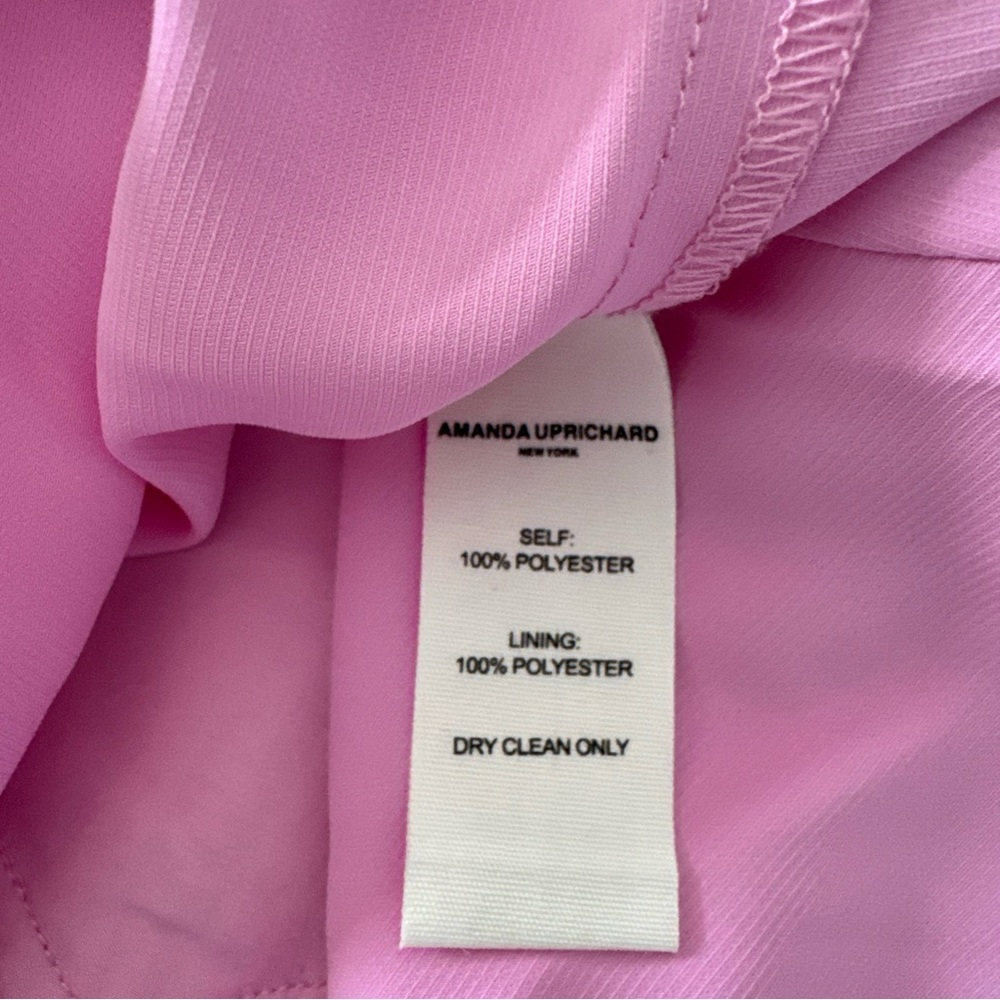 AMANDA UPRICHARD Holland Flutter Sleeve Mini Dress Pink Size S NWT - Picture 7 of 10